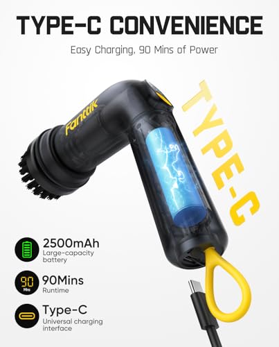 Fanttik G9 Handy Cordless Electric Spin Scrubber w/ 5 Brush Heads & LED Display - image 6