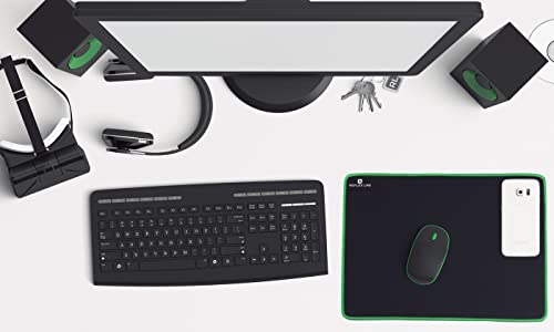 Reflex Lab Large Gaming Mouse Pad Mat, Stitched Edges, Waterproof, Ultra Thick 5Mm, Silky Smooth- Xl Mousepad 15”X11” Green #TOP1
