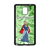 utaupia Coque Super Princesse pour Galaxy Note 4 Silicone Vert Drole Heros Comique de Protection Pas Cher Telephone BD Texte Femme pour Samsung