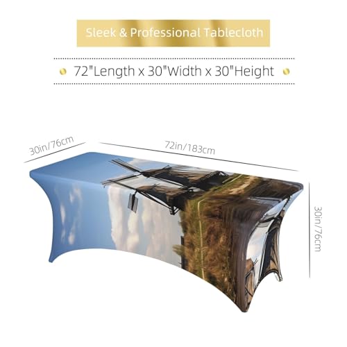 Nappe rectangulaire extensible 1,8 m élasthanne housse protection table lavable - 6
