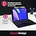 Brydge 10.2 MAX+, Wireless Keyboard/Trackpad for iPad (8th & 7th Gen), Multi-Touch, MIL-STD-810G 4-Foot Drop Protection, Durable Polycarbonate/Rubber
