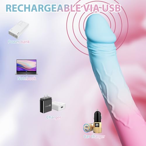 Image of 7.6 Inch Realistic Dildo Vibrator for Women, 10 Powerful Vibration Modes Clitoral G Spot Stimulation Pleasure,Waterproof Rose Adult Sex Toys for Women Couples