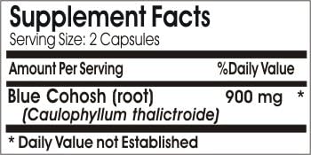 Blue Cohosh 900mg ~ 200 Capsules - No Additives ~ Naturetition Supplements