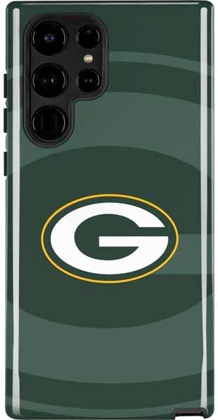 Skinit Impact Phone Case Compatible with Galaxy S24 Ultra - Officially Licensed NFL Green Bay Packers Black & White Design