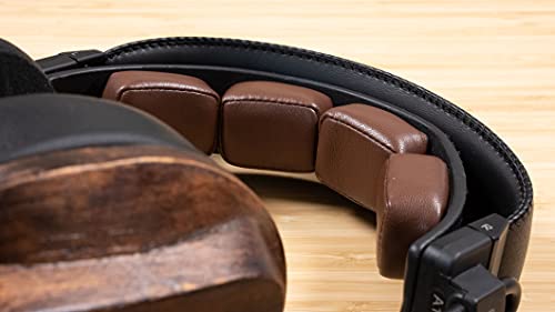 Premium Memory Foam Headphone Headband Cushions | Dekoni Audio Nuggets 4-Pack |Universal Fit para Gaming, Estudio, Trabajo | Adhesivo, Duradero y Cómodo (Marrón) miniatura 4