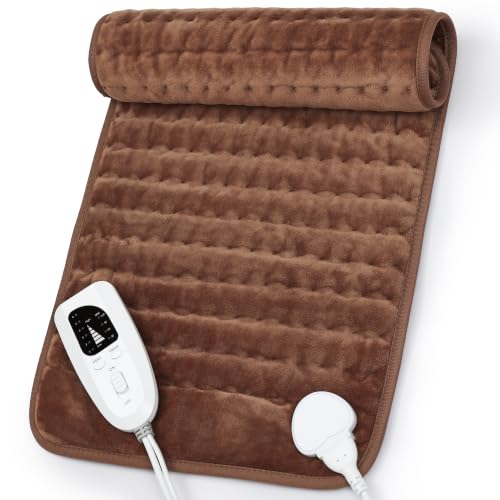 Image of Heating Pad,Electric Heating Pads,Heating Pad for Back,Brown,24x12 Inch