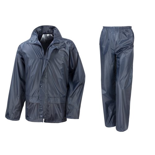 Result Mens Core Rain Suit (Trousers And Jacket Set) (2XL) (Navy Blue)