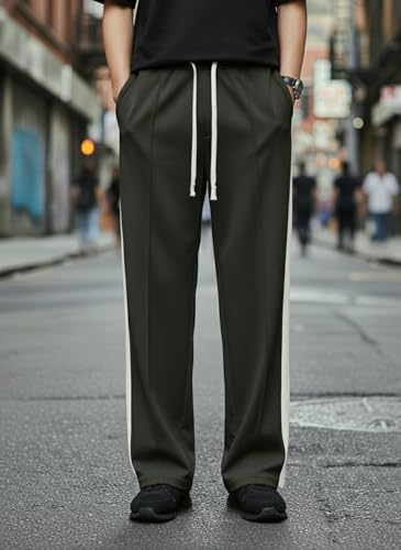 Image of Mack Jonney Men's Striped Track Pants | Side Stripe Design | Regular Fit | Casual & Athleisure Wear |Pack of 1-MMJ-27