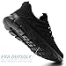 ZMBCYG Black Tennis Shoes Women Running Sneakers Slip On Walking Gym Athletic Non Slip Workout Sports Lightweight Breathable Soft Comfortable Shoes Womens All Black Size 8