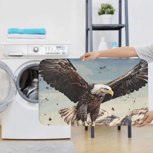 Tapis de douche antidérapants absorbants Flying Eagle contour U lavables - 8