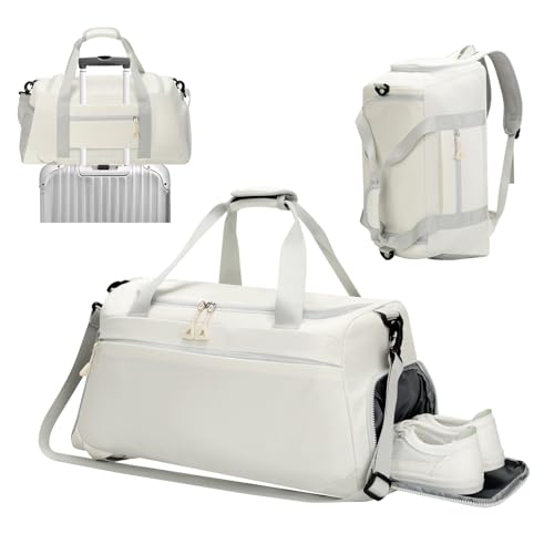 AiQInu Bolsa Deporte Hombre Mujer, 35L Mochila Gimnasio Grande con Bolsillo Zapatos, 3 en 1 Bolsa Gimnasio Impermeable, Gym Bag Diseño Multibolsillo para Fitness, Fin de Semana