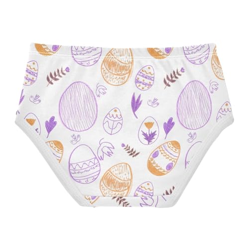 Personalized Girls Underwear Toddlers 2t Cotton Girl Panties Cute Easter Purple Orange Eggs Briefs Undies Kids2