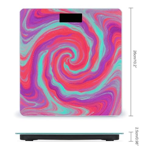 Báscula digital para baño con vidrio templado y pantalla LED miniatura 2