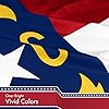 G128 North Carolina State Flag | 3x5 Ft | LiteWeave Pro Series Printed 150D Polyester | Indoor/Outdoor, Vibrant Colors, Brass Grommets, Thicker and More Durable Than 100D 75D Polyester #2