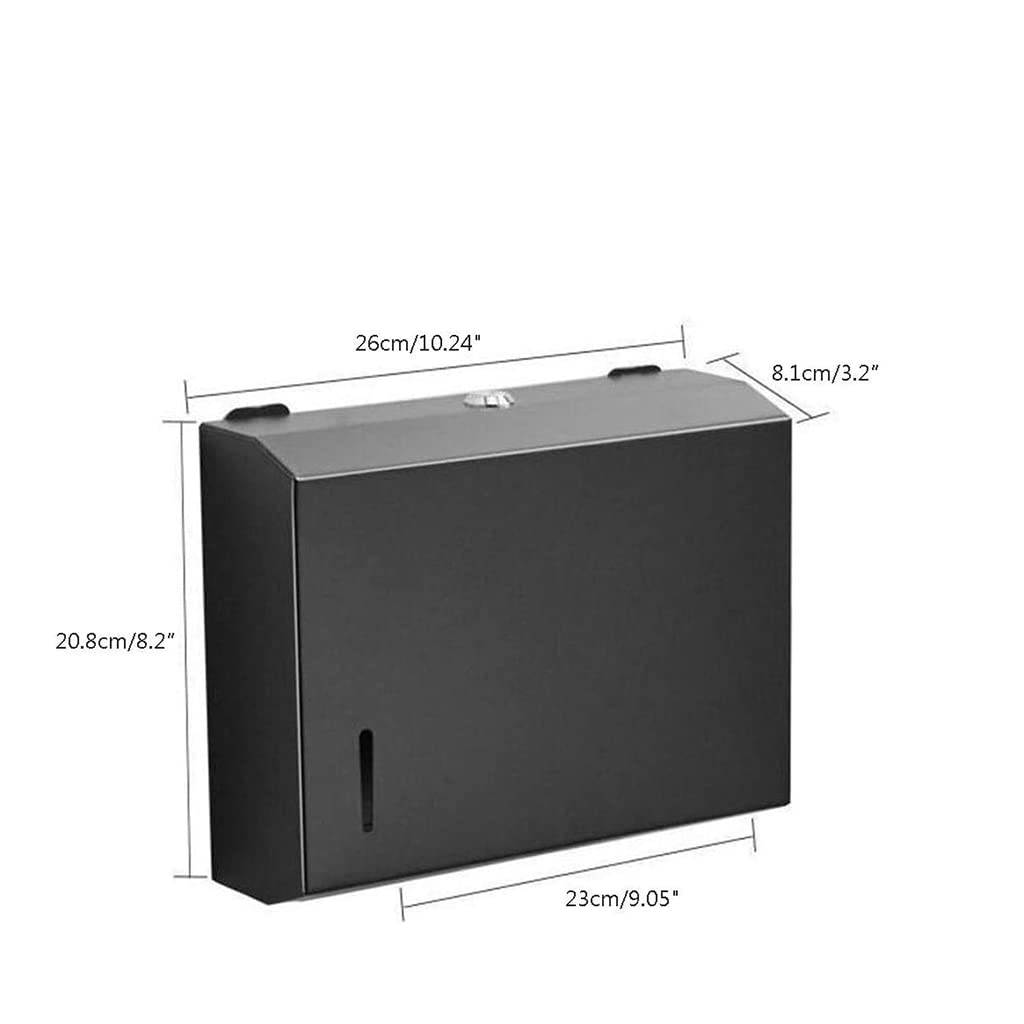 BKEKM Dispenser Salviette Dispenser di Asciugamani di Carta Commerciali con Montaggio a Parete Dispenser di Asciugamani Impermeabili in Acciaio Inossidabile per Cucina da Bagno Hotel Moda