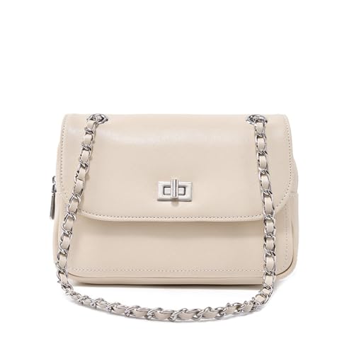 Sac carré en cuir PDSSUNNY compact avec bandoulière chaîne pour femme