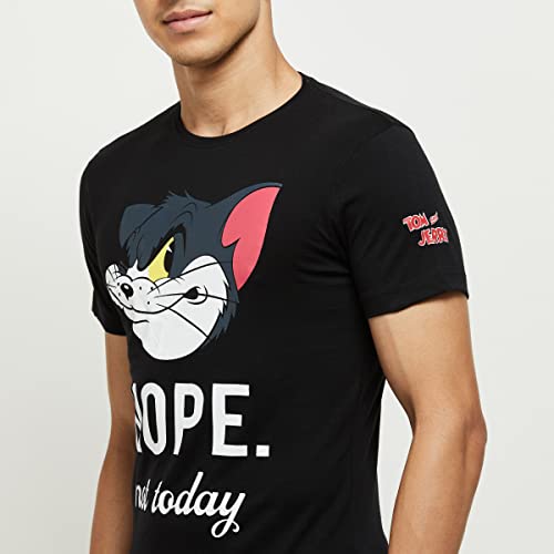 Image of Max Men's Regular Fit Printed Crew Neck T-Shirt