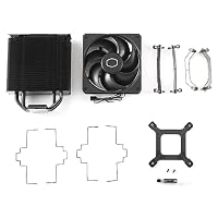 Cooler Master Hyper 212 Black CPU-Luftkühler – Aluminium-Finish, 4 kompakte kontinuierliche Direktkontakt-Heatpipes, SickleFlow 120 Edge-Lüfter, LGA1700- und AM5-Halterungen – Schwarz – Ansicht 8