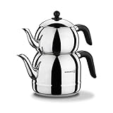 karaca caydanlik induktion  Korkmaz A 194 Retro Schwarz Teekanne Caydanlik 18/10 Rostfrei Induktion Geeignet
