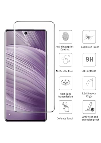 Image of FabeKee Tempered Glass Screen Protector Compatible for Vivo V40 5G | Front And Back Screen Guard With camera lens protector 3 in 1 (Combo)