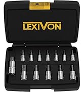 VORXEON 10 Stuks XZN Triple Square Spline Bit Socket Set 4MM-18MM, 50BV30 CR-V Drive Socket En S2 Gelegeerd Staal Bit Met Opbergkoffer, 3 Maten 1/4 3/8 1/2 Inch