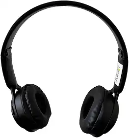 Fone De Ouvido Sem Fio Bluetooth Wireless Haste Articulada Ajustável Com Arco Headphone E Som Estéreo Com Entradas P2 Para Cartão de Memória E USB Recarga (Preto)