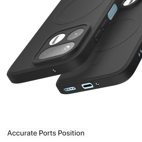 Image of Pikkme Back Cover for Realme 16T 5G Soft Matte Silicone Mag-Safe Design (Mag-Safe Not Support) Camera Protection | Slim Fit Bumper Cover (Black)