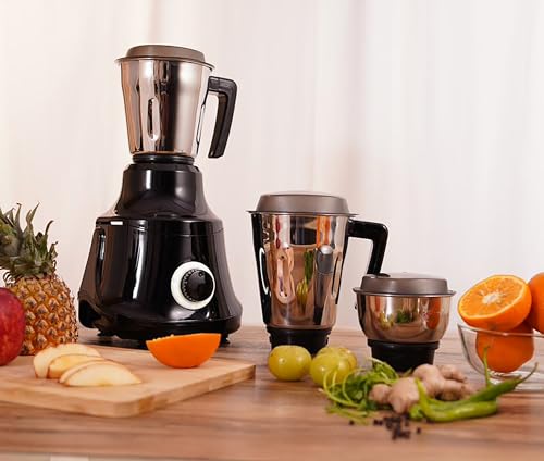 Platinagold Mixer grinder 1000 watt Best for kitchen Powerful Turbo Fast Motor Mixie Padmini Model 3 Year Guarantee 750+ series Home appliances Black 4 Jar