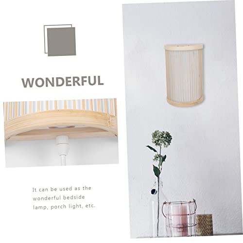 Aplique de pared de bambú para iluminación interior beige original 6