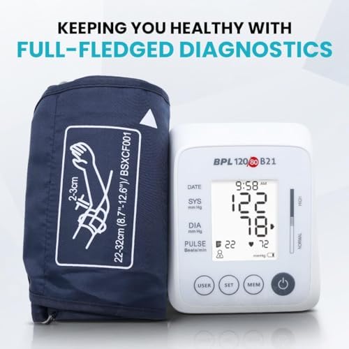 Image of BPL Medical Technologies B21 Digital Blood Pressure Monitor Fully Automatic BP Checking Machine with USB, LCD Display | 3 Years Warranty