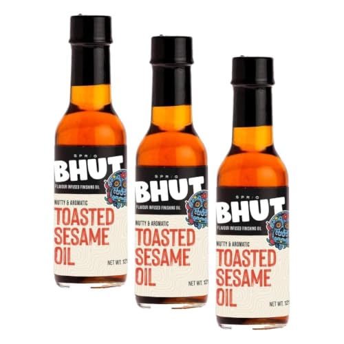 Image of Sprig Toasted White Sesame Oil 125g | Crafted Low & Slow | 100% Pure & Natural | No artificial colours, flavors, additives or preservatives | Vegan, Kosher, Gluten free | Premium Finishing Oil for Sauteing & Finishing | Enjoy with Noodles, Salads, Stir-fries, Sauces, Marinades | Artisan Style