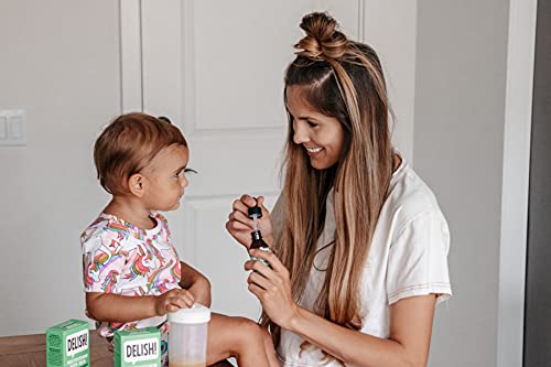 Novaferrum Delish | Vegan Multivitamin With Iron For Infants, Toddlers & Kids | Organic Plant-Based D-3 | Gluten-Free Certified | Vegan Verified | Sugar-Free | Raspberry Grape | 2 Fl Oz (50 Ml) #TOP2
