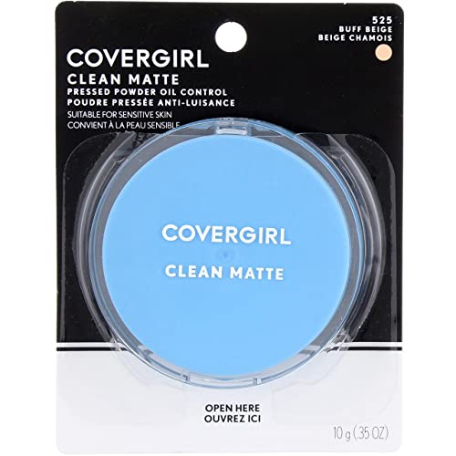 Covergirl Oil Control Compact Pressed Powder, Buff Beige [525], 0.35 Oz (Pack Of 3) #TOP4