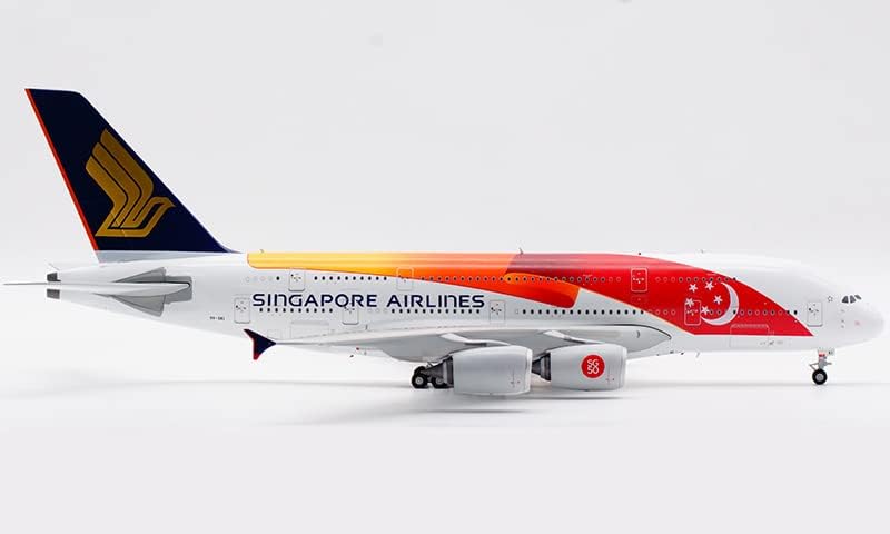 Miniatura 3 de JC Wings Singapore Airlines para Airbus A380 9V-SKI 50TH 1200 DIECAST modelo preconstruido