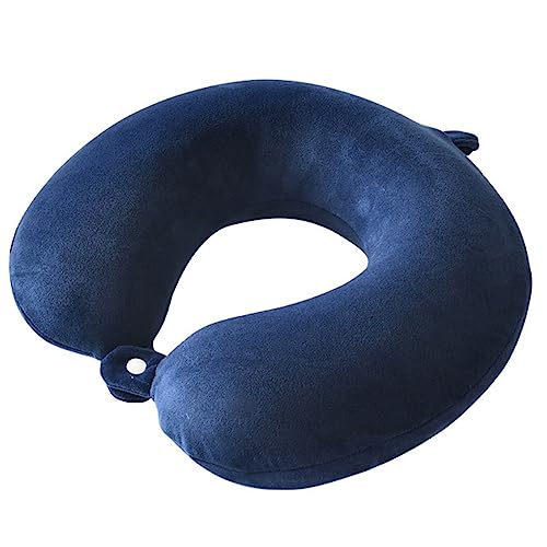 Imagen de SAYLORDDB Almohada Memory Foam, Almohada de Viaje para Cuello, Almohada de Viaje, Soporte para Cuello, Reposacabeza Portátil, Cojín Suave para Soporte De Cuello, Lavable a Máquina (Azul Tibetano)