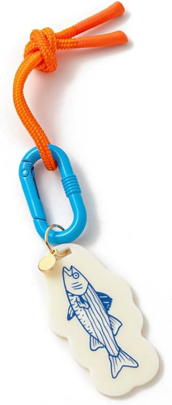 Vintage Acrylic Keychain, Retro American Style Sardines Lobster Pendant Sea Beach Purse Bag Charm for Women Men