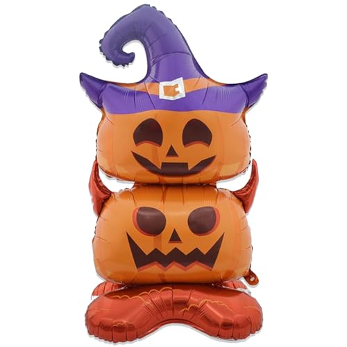 Image of Rozi Decoration Halloween Foil Balloon Set - 1 Pc Self Standing Pumpkin Balloon for Party and Birthday Decorations