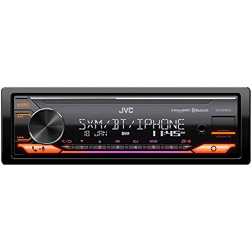 JVC KD-X370BTS Digital Media Receiver featuring Bluetooth, USB, SiriusXM, Alexa Connectivity with Magnet Phone Holder