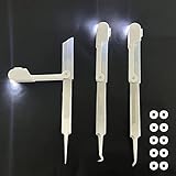 Vinyl Weeding Tool Set with 3 Pcs LED Light, Weeding Hook, Tweezers, Pin for Crafting, Small Vinyl Projects, Paper & Iron-on Projects, LED Vinyl Tools for Cricut Accessories and Cutting Machines