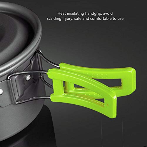 Gerioie Conjunto de panelas de acampamento, conjunto de panelas, kit de sobrevivência seguro e duráv