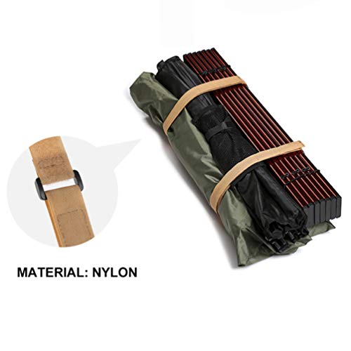 2 pares de tiras de amarração de nylon Besportble, tiras de amarração para acampamento (cáqui)