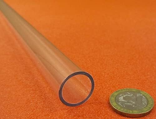 Polycarbonate Round Tube 3/4 inch (.750 inch ) OD x 5/8 inch (.625 inch ) ID x 1/16 inch Wall x 36 inch (More Length Options), Clear (KM-939)