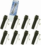 8 pc NGK Ignition Coil Boots compatible with Ford F-250 Super Duty 6.2L V8 2011-2016 Direct Spark Plug Wire