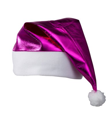 Preisvergleich Produktbild Nikolausmütze glänzend Weihnachtsmütze / pink
