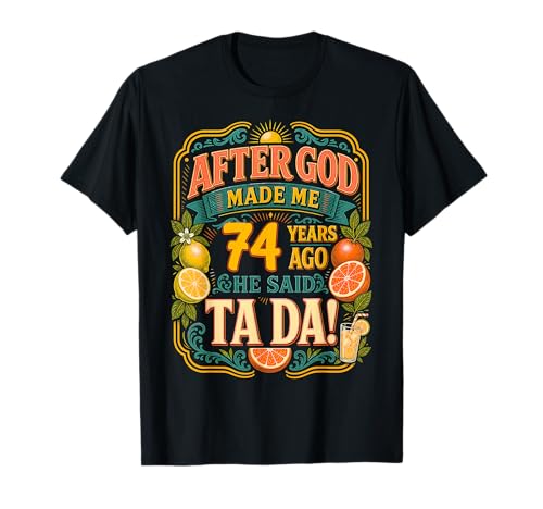 74th Birthday Tropical Vintage 1952 74 Years Old Men Women Camiseta