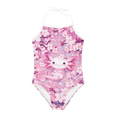 Image of Girls One Piece Swimsuit Summer Quick Dry Beach Sport Bathing Suit Halter Strap 1-10 Little Kids Toddler Swimwear