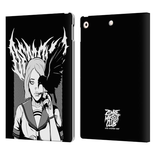 Étui Zombie Makeout Club Corbeau pour iPad 10.2 en cuir portefeuille