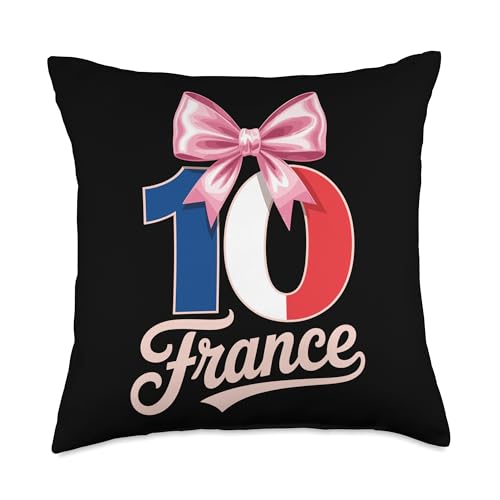 Cute France Birthday Girl Number 10 Soccer Jersey Pillow