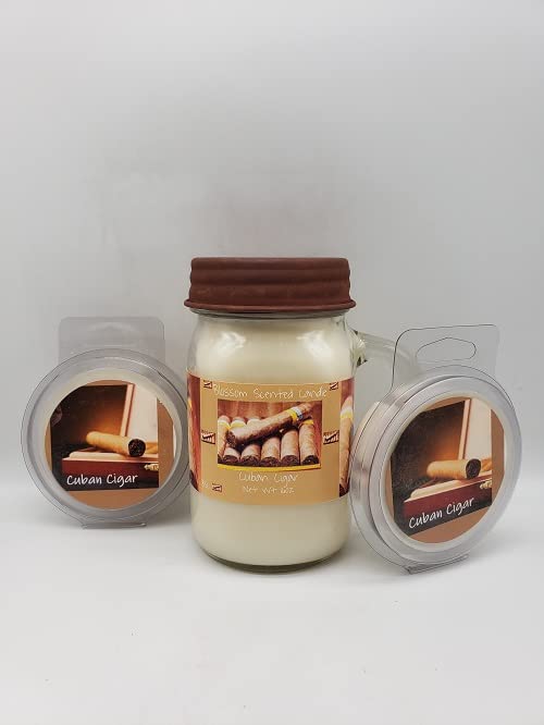 Cuban Cigar Scented Candle 16oz and Cuban Cigar Scented 2