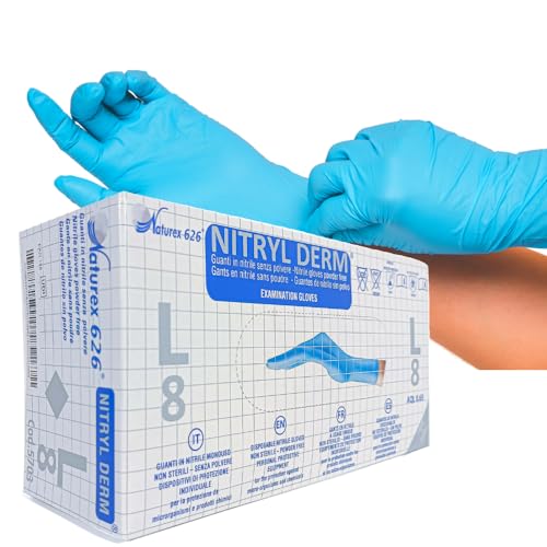 EFFENNE group - 200 guantes de nitrilo talla L, para limpieza y uso médico, guantes desechables, guantes de nitrilo L, guantes de nitrilo resistentes, guantes desechables, guantes de limpieza para el
